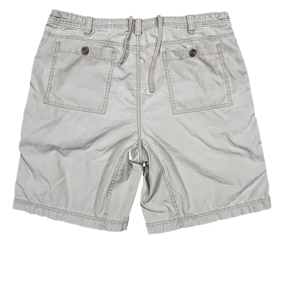 Eddie Bauer Mens Khaki Cotton Drawstring Utility Shorts Size‎ 38 Tan Outdoor